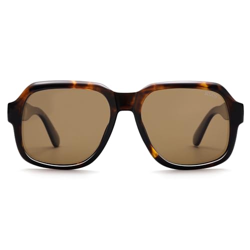 SOJOS Retro Square Polarized Sunglasses Womens Mens Chic Vintage Oversized Old Money Shades SJ2616