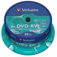 Verbatim 43639 - 25PK 4.7GB 4X DVD-RW Spindle