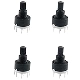 LQ Industrial 4PCS RS16 16mm 2 Pole 3 Position Rotary Switch Suitable for Electrical/Mechanical/Telecommunications Equipment