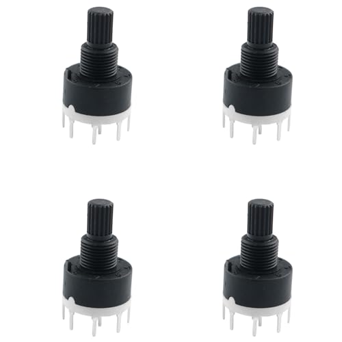 LQ Industrial 4PCS RS16 16mm 2 Pole 3 Position Rotary Switch Suitable for Electrical/Mechanical/Telecommunications Equipment