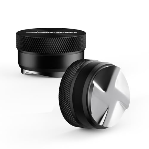 MHW-3BOMBER Distributeur de café 54 mm, niveleur d'expresso réglable pour porte-filtre de 53 mm/54 mm, outil de distribution de précision de 53,35 mm, distributeur CD Espresso amovible, T6093L4-OS