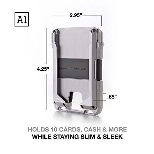 Dango Slim Minimalist Wallet for Men - RFID Blocking - All-Metal, Satin Silver4