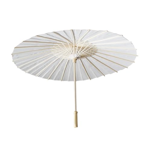 OATIPHO Weißer DIY Papierschirm Großer Blanko Ölpapier schirm zum Bemalen und Basteln für Erwachsene Kreatives Handwerksmaterial für Individuelle Gestaltung