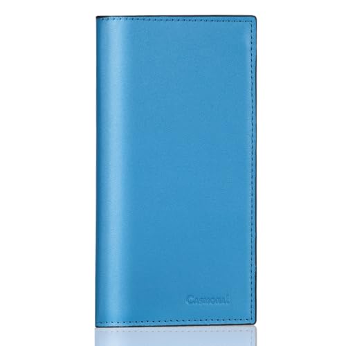 CASMONAL Premium Leather Checkbook Cover for Men and Women Checkbook Holder Wallet RFID Blocking