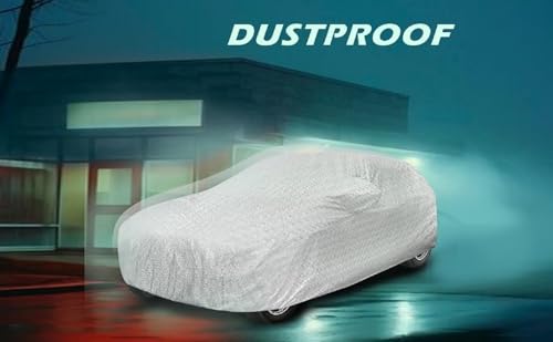Image of Auto Hub Waterproof Car Cover Compatible with Maruti Swift (Model: 2024-Till Date) with Mirror Pocket, Soft Cotton Lining, Swift Car Cover Waterproof - Metallic Silver
