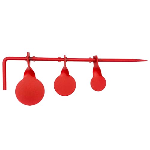 Blanco de Tiro, Blancos giratorios de Acero al Carbono, Blanco de 360° con restauración Colgante para Entrenamiento de Tiro