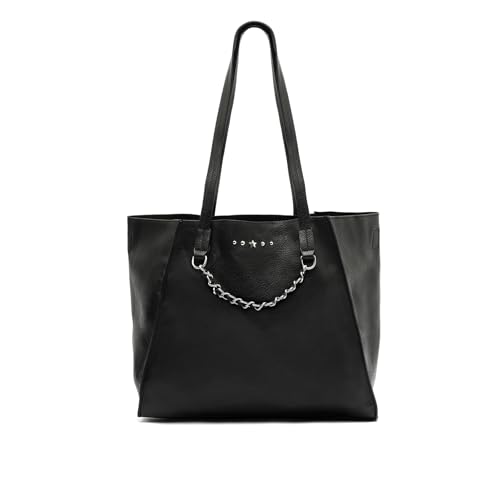 MISAKO Yaku bolso shopper grande con detalles metálicos Mujer - Yaku Negro 29x44x13 cm