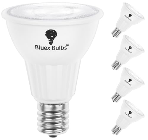 4 Pack R14 LED Bulb 6W E17 Base Mini Spotlight Floodlight Light Bulb Dimmable White - 60W Equivalent - R14 Reflector LED Bulb Intermediate Base Mini Light Bulbs (3000K - Warm White)