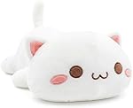 Onsoyours Cute Kitten Plush Toy Stuffed Animal Pet Kitty Soft Anime Cat Plush Pillow for Kids (White Cat A, 12")