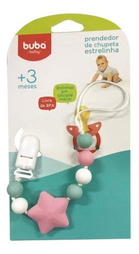 Prendedor Estrelinha de Silicone Menino - Buba Baby