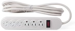 12Ft 6-Outlet Perpendicular Power Strip