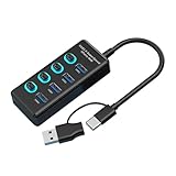 Convenient cord extension: With a cord length of 11.81 inches (30cm), this USB hub provides flexible reach, allowing you to easily connect devices without being restricted by the distance between your laptop and peripherals