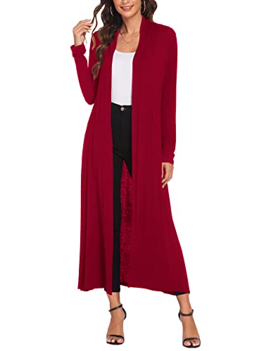 Image of Bluetime Women Floor Length Open Front Cardigan