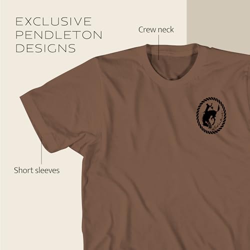 Image of Pendleton Men's Graphic T-Shirt, 100% Cotton Short Sleeve Tee, Soft Water-Based Print Casual Shirt, Crew Neck