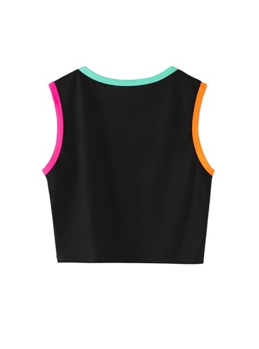 Image of LovelyWholesale Women Sexy Cut Out Crop Tank Tops Crew Neck Summer Sleeveless Top