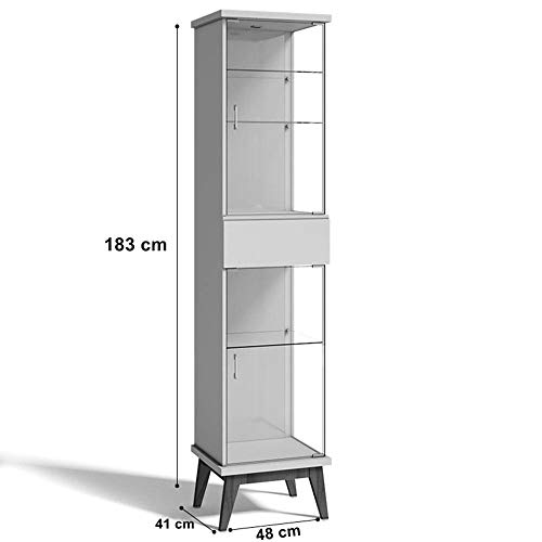 Cristaleira Nuance Branco Acetinado
