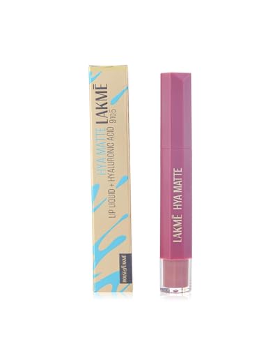 Image of Lakme 9to5 Hya Matte, Pink On Point Liquid Lipstick, for Soft and Supple Lips, with Hyaluronic Acid & Vitamin E, Matte Finish, Smudge-Proof, Long-Lasting, for Women, 5.3 ml,