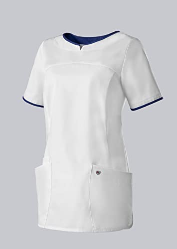 BP 1700-485-2110 Schlupfkasack Für Damen, Moderne Passform, 50% Baumwolle/50% Polyester, Weiß/Nachtblau, Größe 2XLn