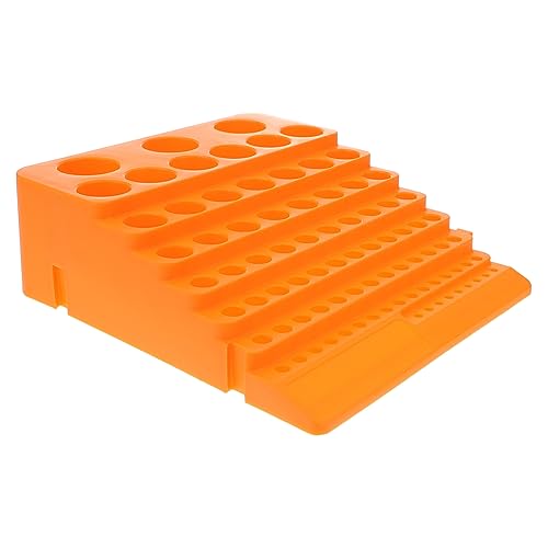 Uonlytech Portapuntas De Fresado Escariador Organizador De Bits Organizador De Almacenamiento De Artesanía Bloquear Portapuntas De Tornillo Unidad Portapuntas Magnético Abdominales Orange