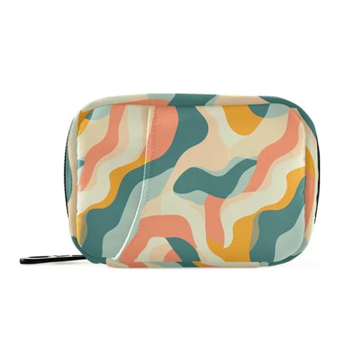 Bolsa de ayuda con patrones coloridos con compartimentos desmontables, organizador portátil de píldoras portátil