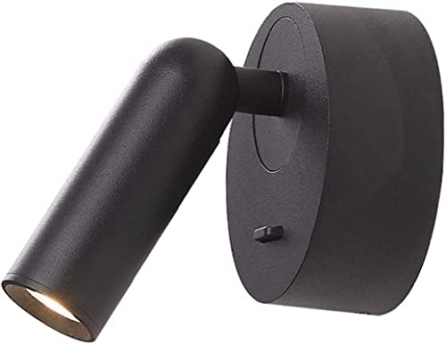NXNONEPD Amplio de pared ajustable moderno, lámpara de pared LED con interruptor, luz de lectura de cabecera, foco de techo interior, luces de cabecera, lámpara de metal cableado para el pasillo