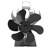 Ventilador de Estufa de 6 Aspas, Ventilador de Chimenea Accionado por Calor para una Circulación Rápida y Cálida, Manual Silencioso para el Hogar
