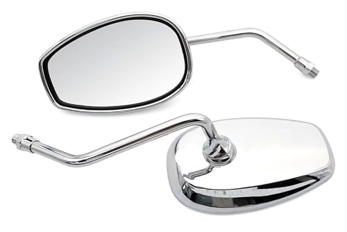 Retrovisores moto 10mm cromados para Suzuki GN 125 y scooter con diseño retro clasico 4