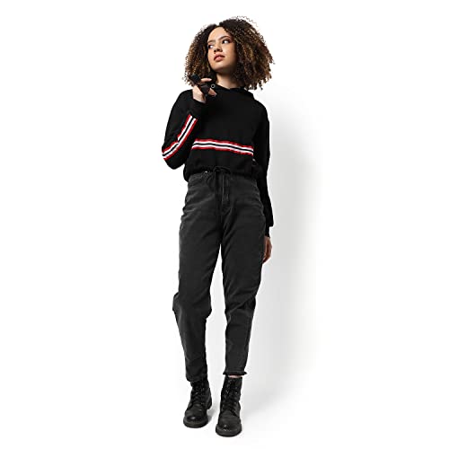 Image of PINACOLADA Women's Double Striped Hoodie with Ribbed Hem for Casual Wear | Hooded Neck | Long Sleeve | Pull On Closure | Cotton Sweatshirt Crafted with Comfort Fit for Everyday Wear