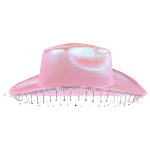Chapeau de cowgirl pailleté idée de cadeau originale pour anniversaire et fête déguisée
