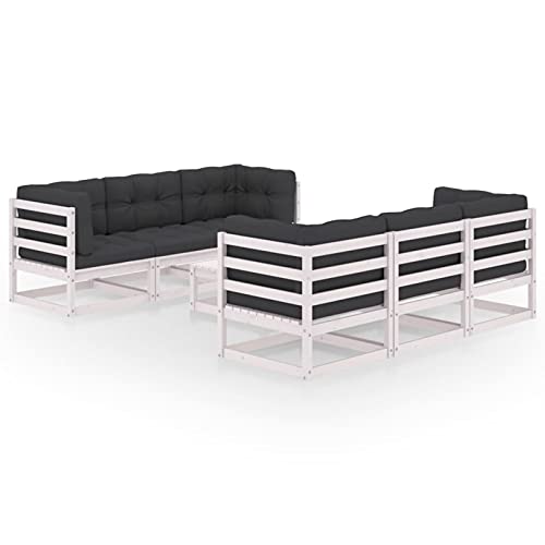Chusui 7-TLG. Garten-Lounge-Set mit Kissen, Lounge Gartenmöbel Set, Terassenmöbel Wetterfest, Loungemöbel Terrasse…
