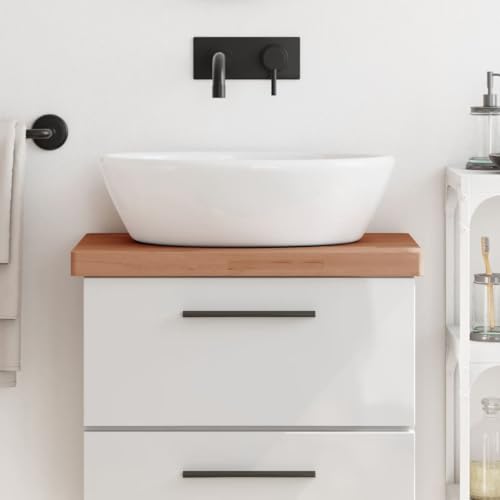 Comptoir de salle de bain bois massif de hêtre 60x40x4 cm plan travail surface meuble rangement rénovation cuisine bar snack