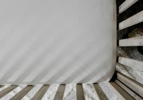 Nodnal Co. 3 Fitted Crib Sheets Rainbow & Solid Colors Set - 100% Oeko-Tex Cotton For Baby Girl/Boy Nursery Bedding - Boho Gender Neutral Watercolor Beige/Tan Set Toddler Mattress 28”X52”X9” Sheet #TOP3