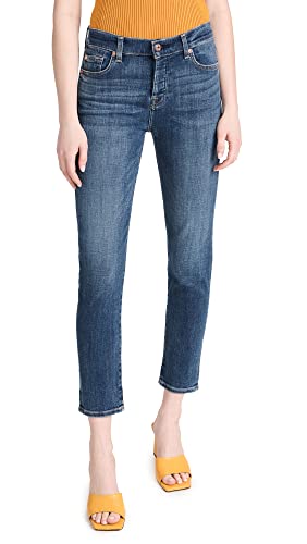 7 For All Mankind Women's Josefina Slim Boyfriend Jeans, Broken Twill Vanity, Blue, 23