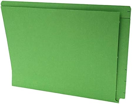 TAB Kardex Colored Folder Green Side tab, Right tab Printed with tick Marks; 100/box