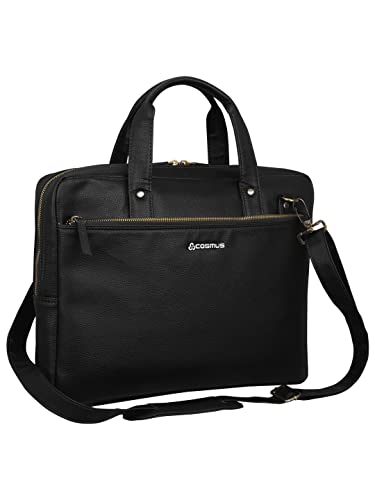 Image of COSMUS Scarlett PU Leather Sleek Laptop Bag fits up to 15.6 inches Laptop Messenger Office Bag for Men