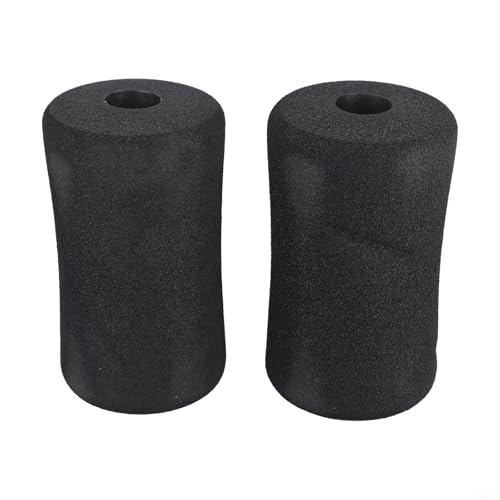 Foam Foot Pad Roller 2 Pack para reemplazo de rodillo de extensión de pierna compatible con máquinas de peso y gimnasio, espuma de alta densidad para diámetro de tubo 22-25 mm, negro (2 piezas 135 mm) miniatura 5
