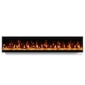 70 inch Electric Fireplace, 4.3" Ultra-Thin Electric Fireplace Inserts, Ultra-Narrow Frame, Wall Mounted and Recessed Fireplace, Log & Crystal, Touch Screen & Remote Control, 1500W