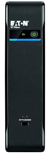 Eaton Ellipse 3P 1700UF - 1040W - 8 gniazd FR (4 z baterią zapasową + ochroną przeciwprzepięciową, 4 tylko przeciwprzepięciowe) - 2 porty ładowania (USB-A i USB-C) - interfejs komunikacyjny USB
