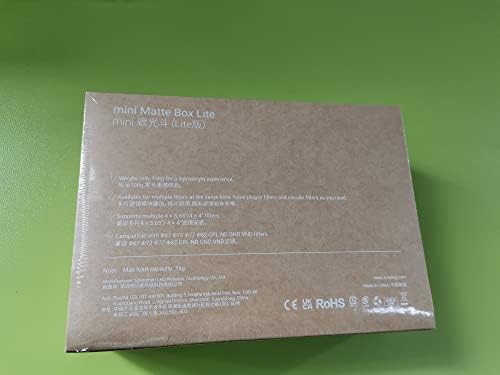 SMALLRIG Mini Matte Box Lite z Flagą Górną do Lustrzanek Cyfrowych i Aparatów Bezlusterkowych, Kompatybilny z Obiektywami 67mm/72mm/77mm/82mm/95mm, Dostarczany z Tacą na Filtry - 3575