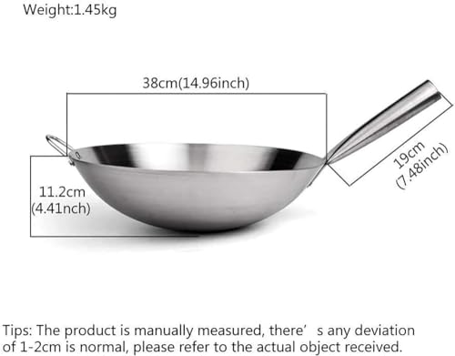 Wok profesional antiadherente con mango de acero 43cm miniatura 5