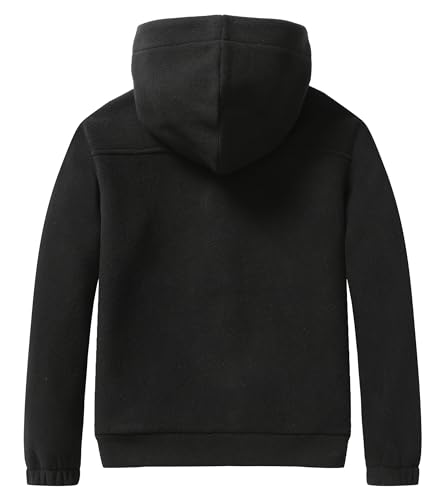 Boy's Warm Fleece Hoodies Sweatshirts Full Zip Long Sleeve Hooded Pullover with Pockets2