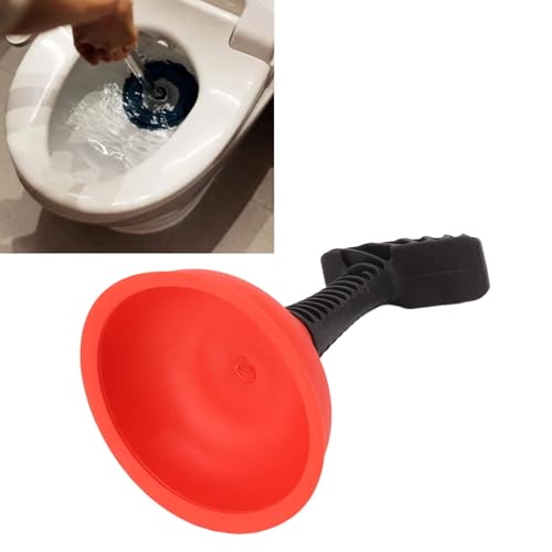 Image of Zerodis Mini Plunger, Silicone Small Toilet Plunger Slip Proof Handle Efficient for Bathroom (1)