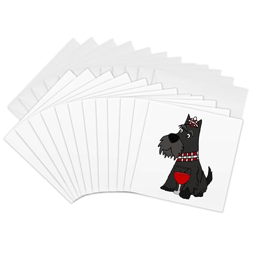 Cartes de vœux chiot terrier écossais 3dRose pour transmettre une tendresse inoubliable