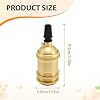 2 Pack Solid Brass Light Socket with 2 Socket Rings, Suitable for Handmade Lighting, Lamps, Pendants, Pull-Chain Version