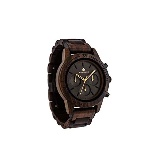 Dark Eclipse | Reloj de Madera Hombre de Pulsera Premium | Wood Watch for Man | Producto Eco Friendly, plantamos 1 árbol por Cada Reloj