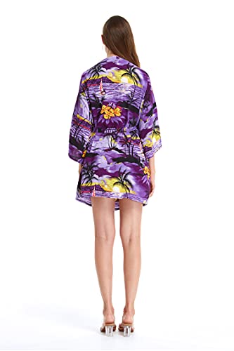 Image of Women's Hawaiian Open Front Kimono Top Signature Prints | Open Front Design; Lightweight Rayon; Signature Tropical Prints; Relaxed Fit; Resort Vacation Style