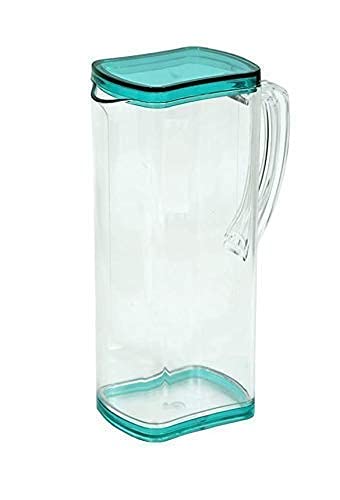 Kd Zone Plastic Unbreakable Jug and Dining Table Transparent Water Juice Jug with Lid Drinking Beverage Lemon Multipurpose Use (2 Liter 1 Pc)