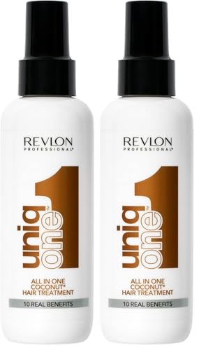 Revlon Professional UniqOne, Masque en Spray Sans Rinçage (150 ml), Soin Cheveux Nourrissant et Réparateur, Formule Vegan, Tous Types de Cheveux, Coconut