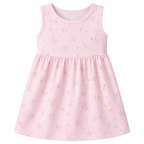 Image of EIO Girls Cotton Frock Dress Combo Pack | Multicolor Printed Knee Length Casual Dresses for Kids | Soft & Breathable Summer Wear Outfit