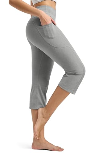 Pantacourt de yoga taille haute Willit conçu en textile extensible durable de 53,3 cm - 3